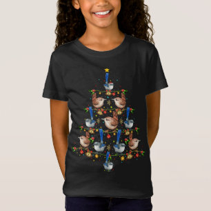 Wrens Bird Xmas Tree Gift Santa Hat Wren Christmas T-Shirt