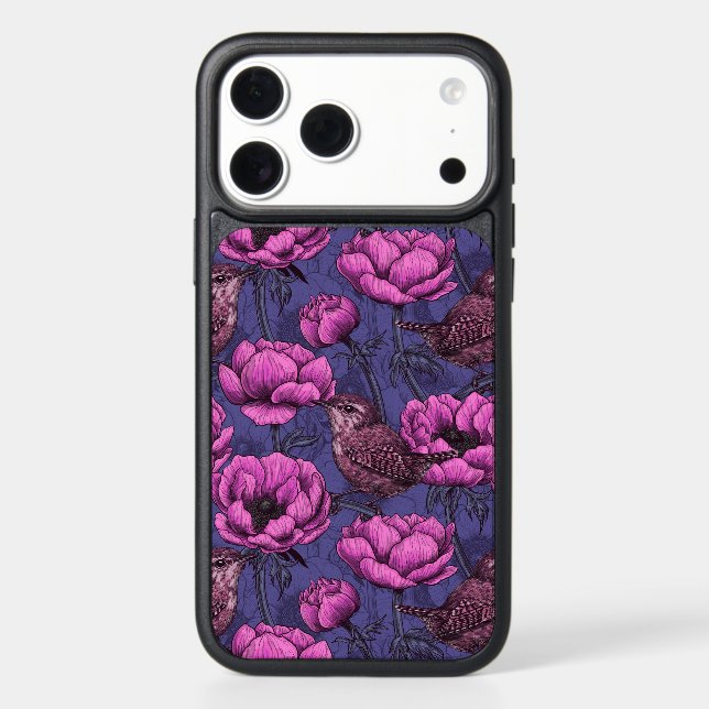 Wrens in the anemone garden otterbox iPhone case (Back)