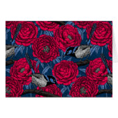 Wrens in the peonies (Front Horizontal)