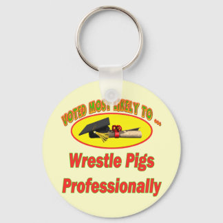 Wrestle Pigs Keychain