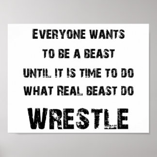 wrestle - real beast poster