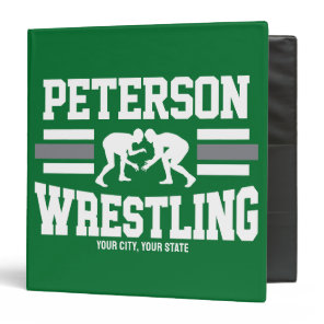 Wrestler ADD NAME School Athlete Wrestling Team  3 Ring Binder