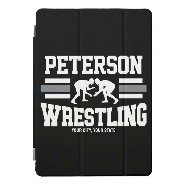 Wrestler ADD NAME School Athlete Wrestling Team iPad Pro Cover (Front)