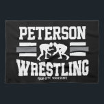 Wrestler ADD NAME School Athlete Wrestling Team  Kitchen Towel<br><div class="desc">Wrestling ADD NAME School Champion Team Wrestler Sports Athlete design - Customize with your Name or Custom Text!</div>
