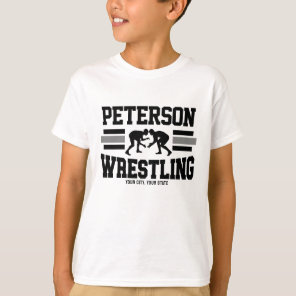 Wrestler ADD NAME School Athlete Wrestling Team  T-Shirt
