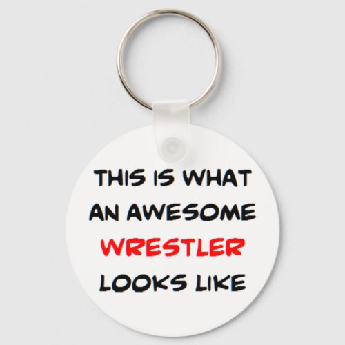 wrestler awesome keychain