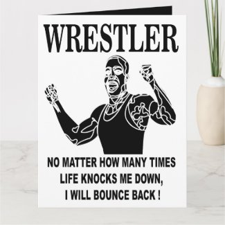 Wrestler Inspirational Wrestling Greeting