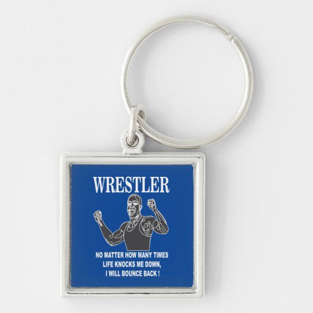 Wrestler Inspirational Wrestling  Keychain (Front)