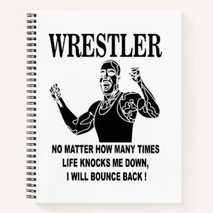 Wrestler Inspirational Wrestling Notebook