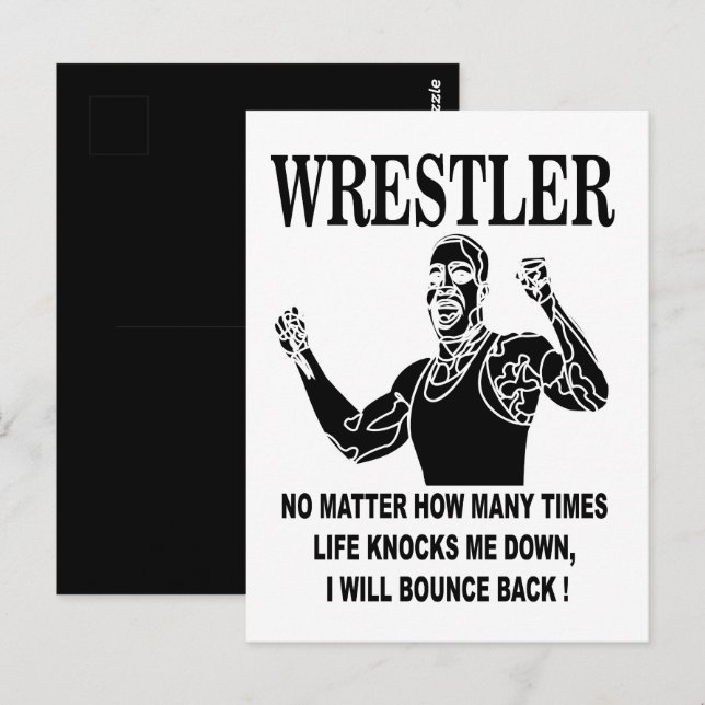 Wrestler Inspirational Wrestling Postcard (Front/Back)