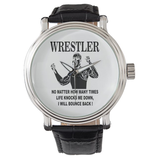 Wrestler Inspirational Wrestling  Watch (Front)