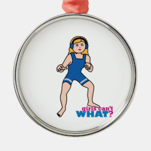 Wrestler - Light/Blonde Metal Ornament