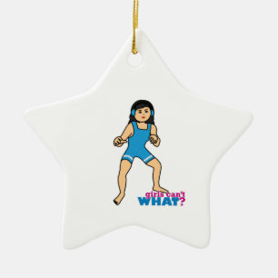 Wrestler - Medium Ceramic Ornament