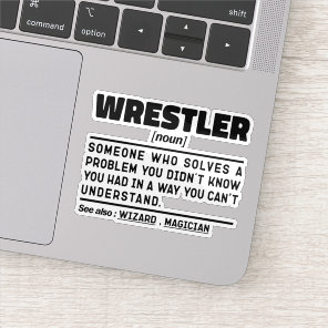 Wrestler Noun Definition Wrestling Lover Funny Sticker