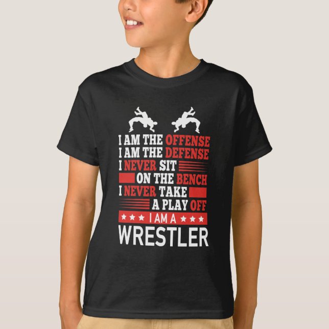 Wrestler Offensive Defensive Professional T-Shirt (Front)