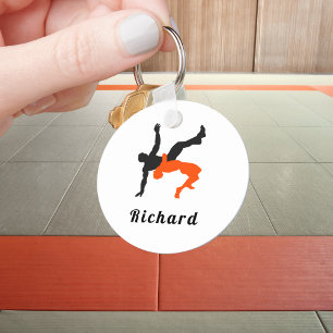 Wrestler Wrestling Custom Name Keychain