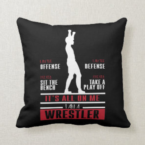 Wrestler Wrestling Cute Gift For Wrestler Throw Pillow