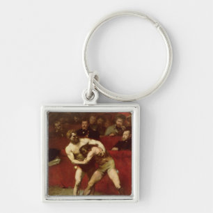 Wrestlers, 1875 keychain