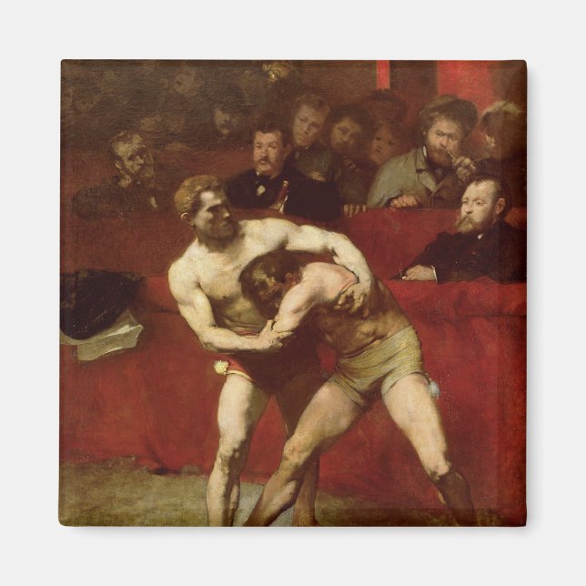 Wrestlers, 1875 magnet (Front)