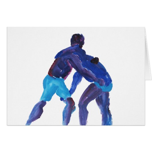 Wrestlers Blue (Front Horizontal)