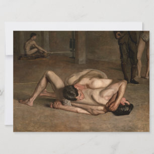 Wrestlers (by Thomas Eakins) Card