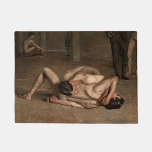 Wrestlers (by Thomas Eakins) Doormat