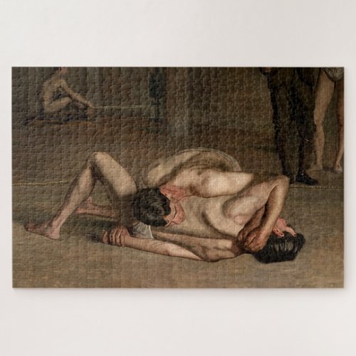 Wrestlers by Thomas Eakins Jigsaw Puzzle