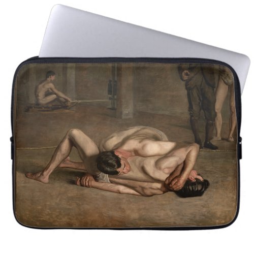 Wrestlers by Thomas Eakins Laptop Sleeve