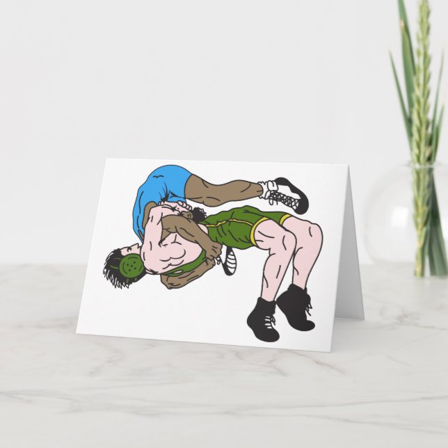 Wrestlers Holiday Card (Front)