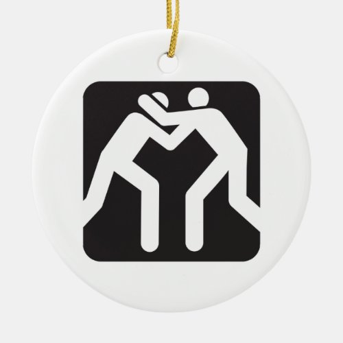 Wrestlers Icon Ceramic Ornament