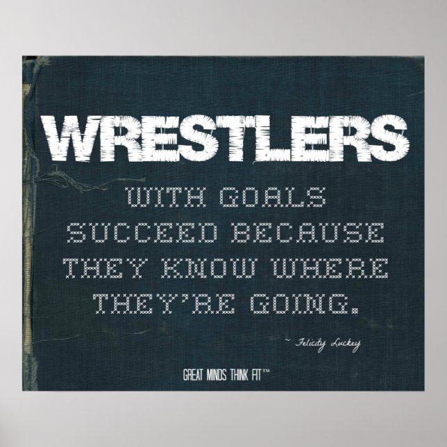 Wrestlers with Goals Succeed in Denim Poster (Front)