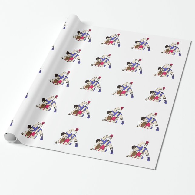 Wrestlers Wrapping Paper (Unrolled)