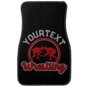Wrestling ADD NAME Grapple Champion Team Player  Car Floor Mat
