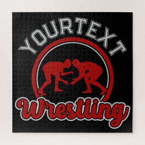  Wrestling ADD NAME Grapple Champion Team Player Jigsaw Puzzle