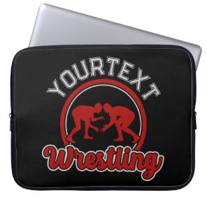 Wrestling ADD NAME Grapple Champion Team Player  Laptop Sleeve