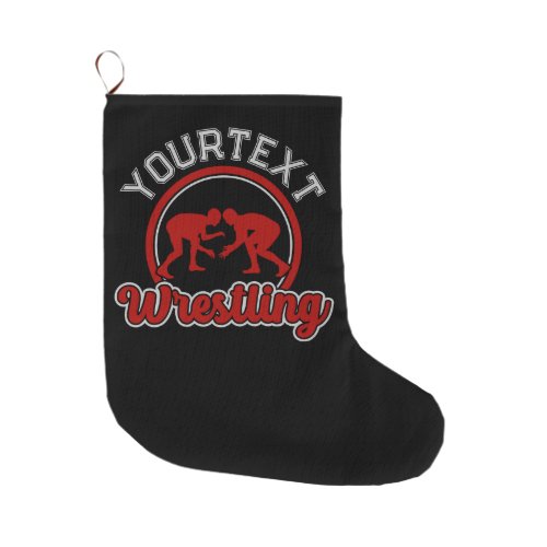  Wrestling ADD NAME Grapple Champion Team Player  Large Christmas Stocking