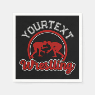  Wrestling ADD NAME Grapple Champion Team Player Napkins