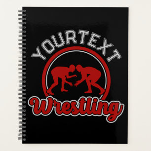 Wrestling ADD NAME Grapple Champion Team Player Planner