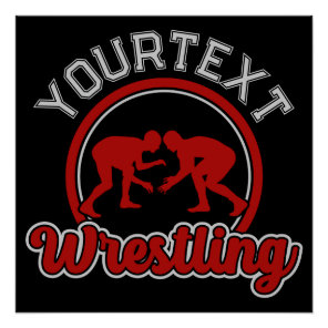 Wrestling ADD NAME Grapple Champion Team Player  Poster