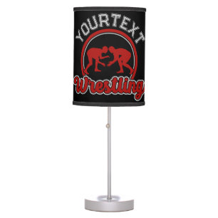 Wrestling ADD NAME Grapple Champion Team Player Table Lamp