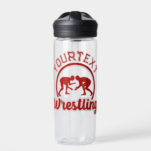 Wrestling ADD NAME Grapple Champion Team Player  Water Bottle