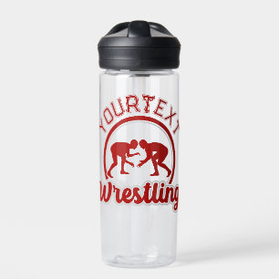 Wrestling ADD NAME Grapple Champion Team Player Water Bottle