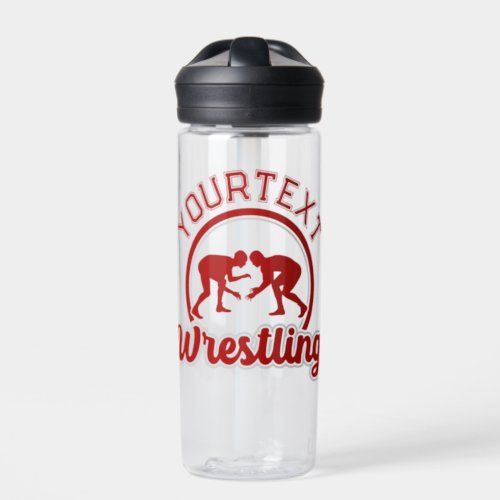  Wrestling ADD NAME Grapple Champion Team Player  Water Bottle