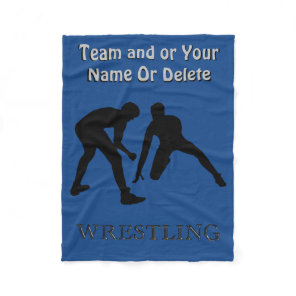 Wrestling Blanket Your TEAM, PLAYER'S NAMES Colors