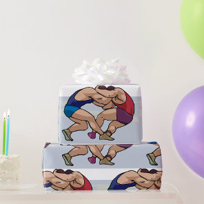 Wrestling Bout Wrapping Paper