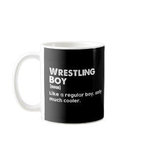 Wrestling Boy Definition Funny Wrestler Coffee Mug