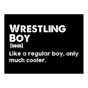 Wrestling Boy Definition Funny Wrestler Poster