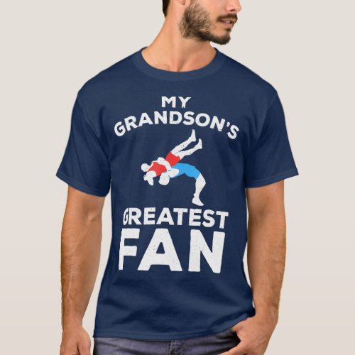 Wrestling Boy  for Grandmas and Grandpas T_Shirt