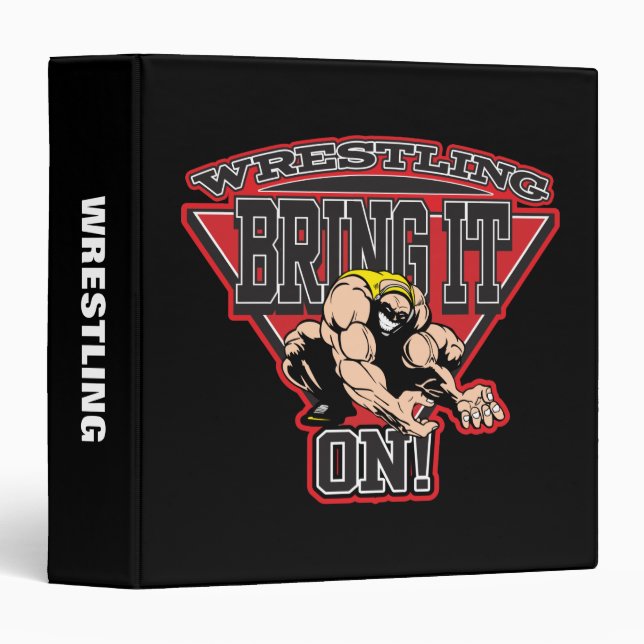 Wrestling Bring It On 3 Ring Binder (Front/Spine)