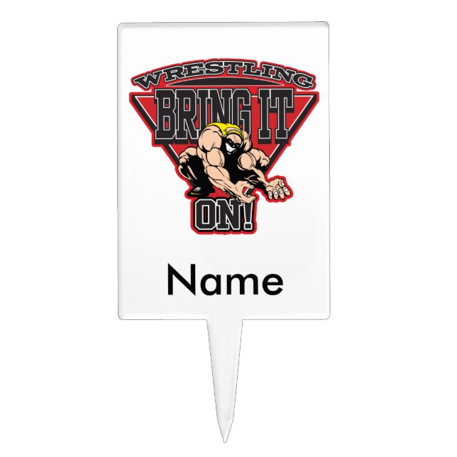 Wrestling Bring It On Cake Topper (Front)